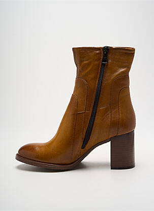 Botine/ghete material neted toc de 4 la 6 cm galben MJUS femeie