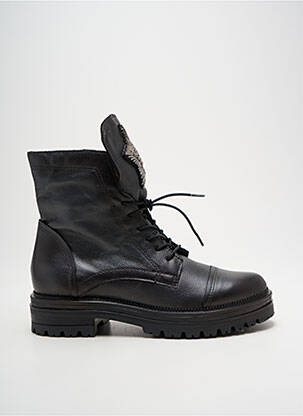 Botine/ghete material neted toc de 4 la 6 cm negru MJUS femeie