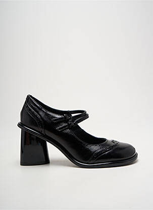 Pantofi cu toc țesătură satinată toc de 7 la 9 cm negru JEANNOT femeie