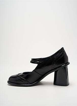 Pantofi cu toc țesătură satinată toc de 7 la 9 cm negru JEANNOT femeie