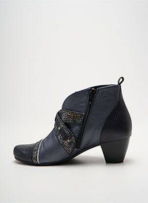 Botine/ghete material neted toc de 4 la 6 cm albastru INEA femeie