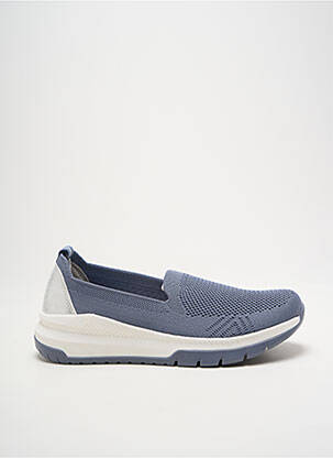 Adidași țesătură satinată toc plat până la 3 cm albastru JANA femeie