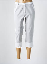 Pantalon trei sferturi elasticitate mărime normală alb MERI & ESCA femme