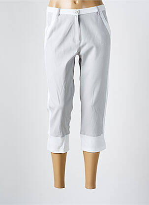 Pantalon trei sferturi elasticitate mărime normală alb MERI & ESCA femme