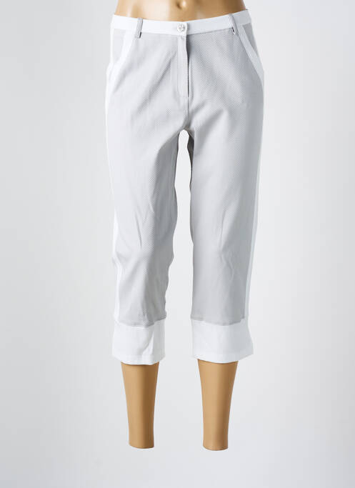 Pantalon trei sferturi elasticitate mărime normală alb MERI & ESCA femme