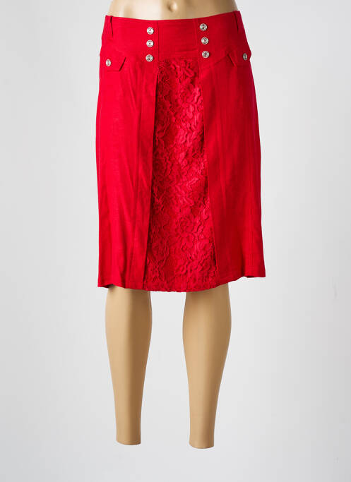 Fustă midi roșu GUY DUBOUIS femeie