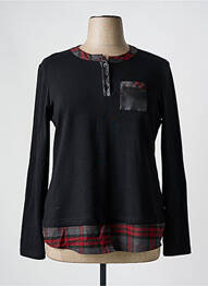 Tricou mâneci lungi mâneci lungi negru S.QUISE femme