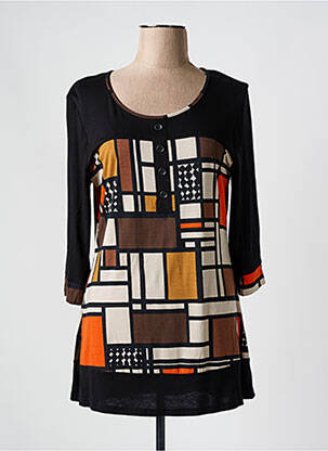 Tunică mâneci lungi negru ATLANTA femeie