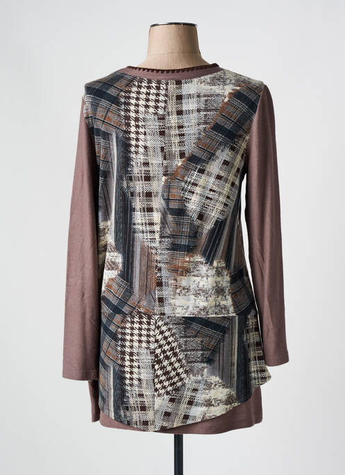 Tunică mâneci lungi maro TELMAIL femeie