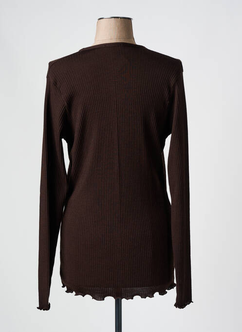 Vestă cu mâneci lungi maro MADIVA femeie