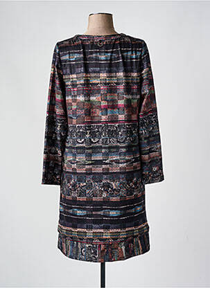 Rochie midi imprimeu fantezie mâneci lungi negru SOGGO femeie