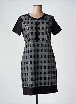 Rochie midi mâneci scurte mâneci scurte negru S.QUISE femeie