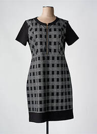 Rochie midi mâneci scurte mâneci scurte negru S.QUISE femme