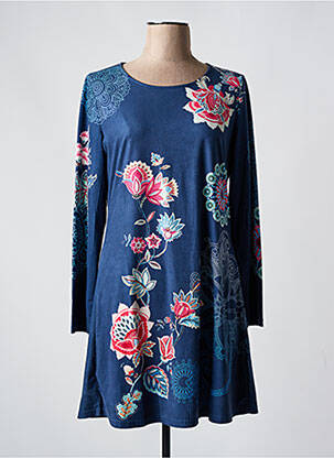 Rochie scurtă albastru 101 IDEES femeie