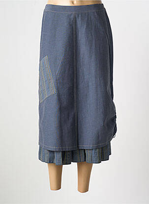 Fustă midi albastru GEVANA femeie