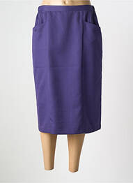 Fustă midi croială dreaptă violet FRANCE RIVOIRE femme