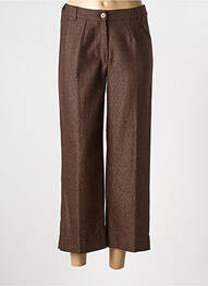 Pantalon 7/8 țesătură poplin mărime normală maro LUCCHINI femme
