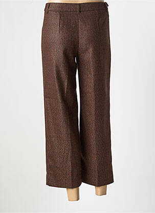 Pantalon 7/8 țesătură poplin mărime normală maro LUCCHINI femeie