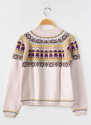 Vestă cu mâneci lungi guler rotund bej PETIT BATEAU băiat