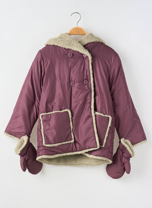 Geacă matlasată violet PETIT BATEAU fată