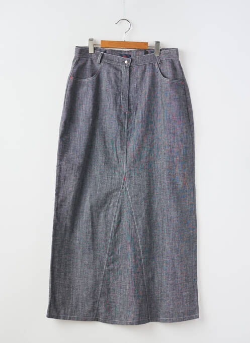 Fustă lungă croială dreaptă albastru COUDEMAIL femme