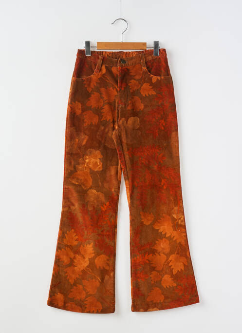 Pantalon drept portocaliu GINKANA fată