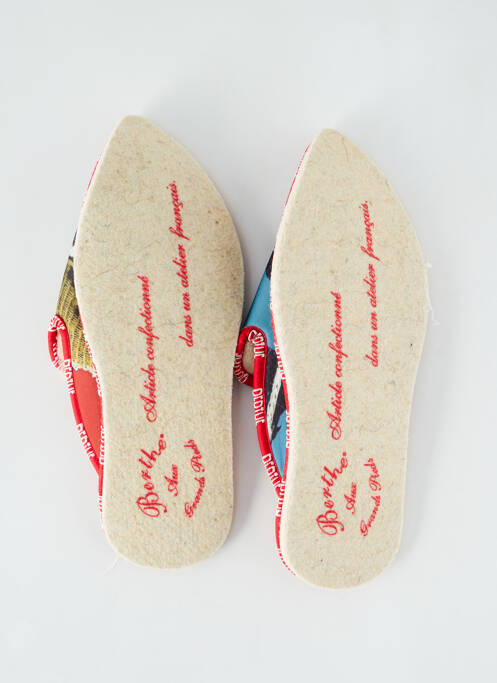 Papuci/Pantofi de casă roșu BERTHE AUX GRANDS PIEDS bărbat