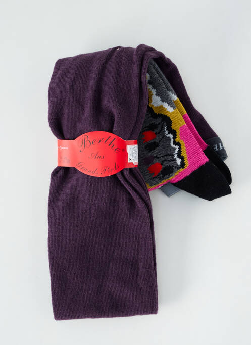 Colanți imprimeu fantezie violet BERTHE AUX GRANDS PIEDS femme