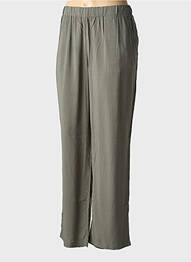 Pantalon drept țesătură poplin mărime normală verde ÉTYMOLOGIE femme