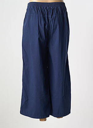 Pantalon larg țesătură poplin mărime normală albastru AGATHE & LOUISE femeie