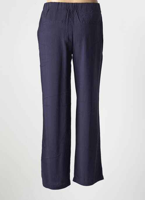 Pantalon drept țesătură poplin mărime normală albastru ÉTYMOLOGIE femme