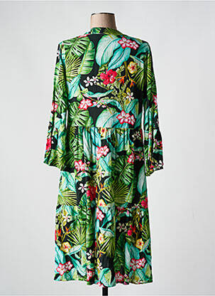 Rochie midi mâneci lungi mâneci lungi verde LAGON BLEU femeie
