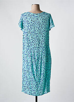 Rochie midi croială fluidă mâneci scurte albastru AGATHE & LOUISE femeie