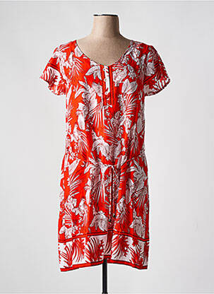 Rochie midi mâneci scurte mâneci scurte portocalie AGATHE & LOUISE femeie