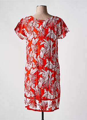 Rochie midi mâneci scurte mâneci scurte portocalie AGATHE & LOUISE femeie
