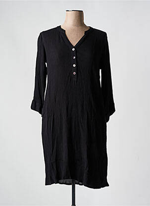 Rochie midi țesătură crep mâneci lungi negru AGATHE & LOUISE femeie