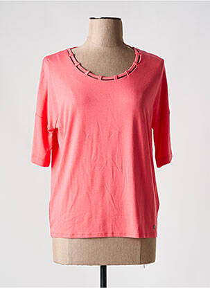 Tricou mâneci 3/4 mâneci 3/4 roz MARBLE femeie