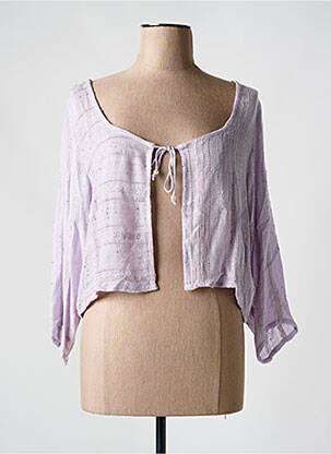 Vestă cu mâneci lungi mâneci 3/4 violet L'ATELIER D'ANNA femeie