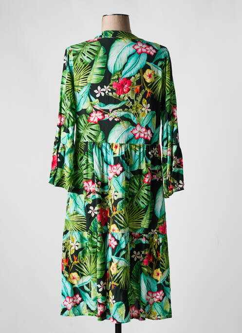 Rochie midi verde LAGON BLEU femeie