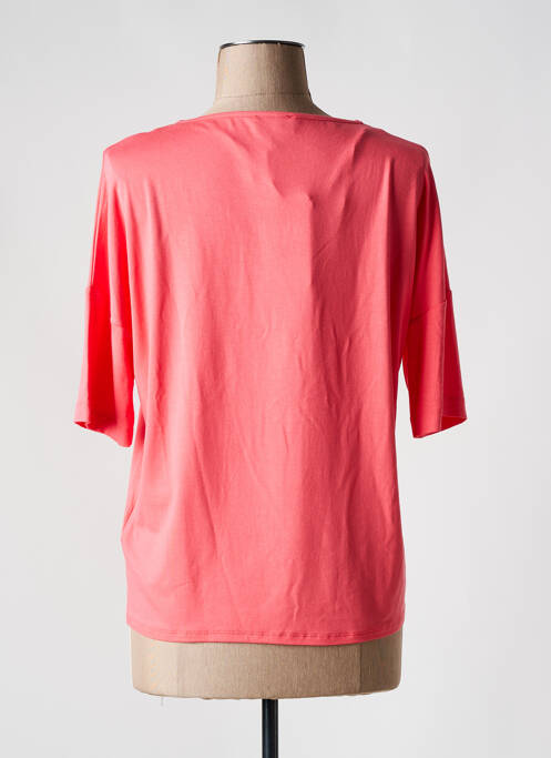 Tricou mâneci 3/4 mâneci 3/4 roz MARBLE femme