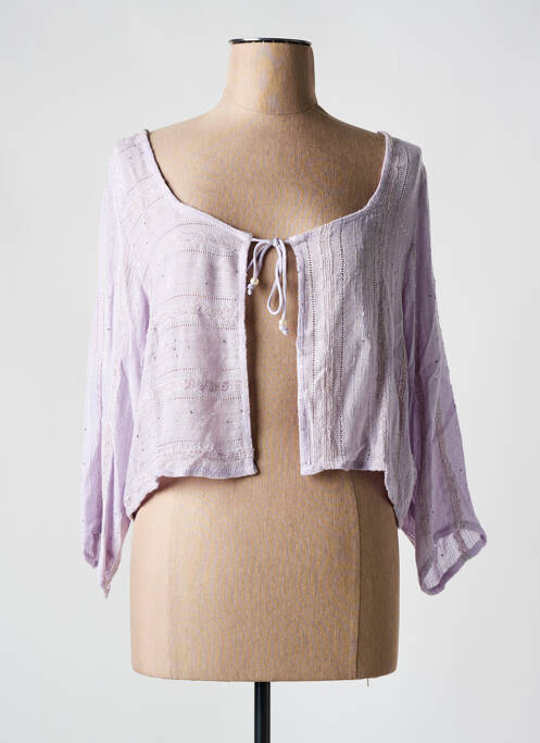 Vestă cu mâneci lungi violet L'ATELIER D'ANNA femeie