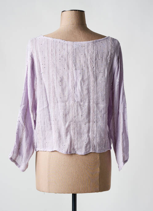 Vestă cu mâneci lungi violet L'ATELIER D'ANNA femeie