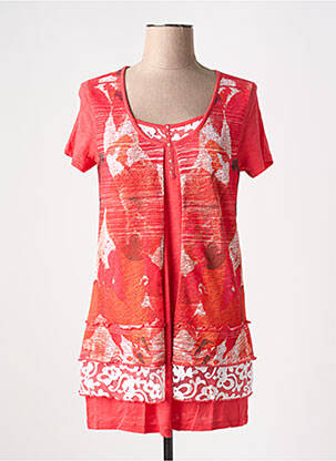 Tunică mâneci scurte roșu FRONT DE MER femeie