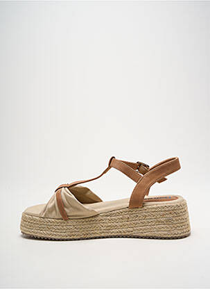 Espadrile închidere cu buclă(e) toc de 4 la 6 cm maro REFRESH femeie