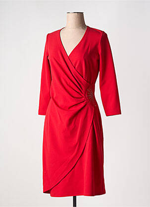 Rochie midi mâneci 3/4 mâneci 3/4 roșu GREGORY PAT femeie