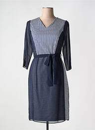 Rochie midi mâneci 3/4 mâneci 3/4 albastru MERI & ESCA femme