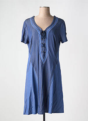 Rochie midi mâneci scurte mâneci scurte albastru MERI & ESCA femeie