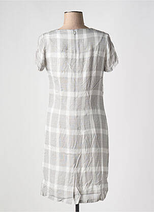 Rochie midi imprimeu fantezie mâneci scurte gri MERI & ESCA femeie