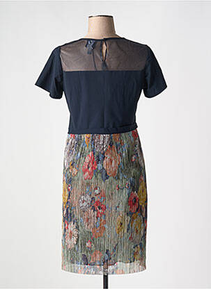 Rochie midi imprimeu floral mâneci scurte negru GUY DUBOUIS femeie
