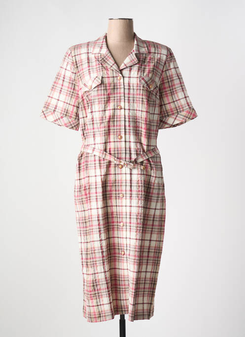 Rochie midi roz FRANCE RIVOIRE femeie